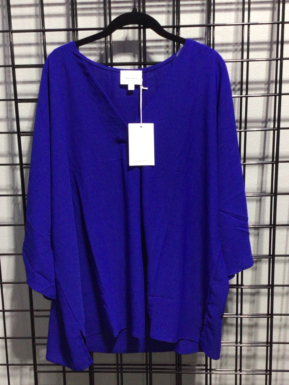 Flowy V-Neck Tunic Top in Cobalt Blue